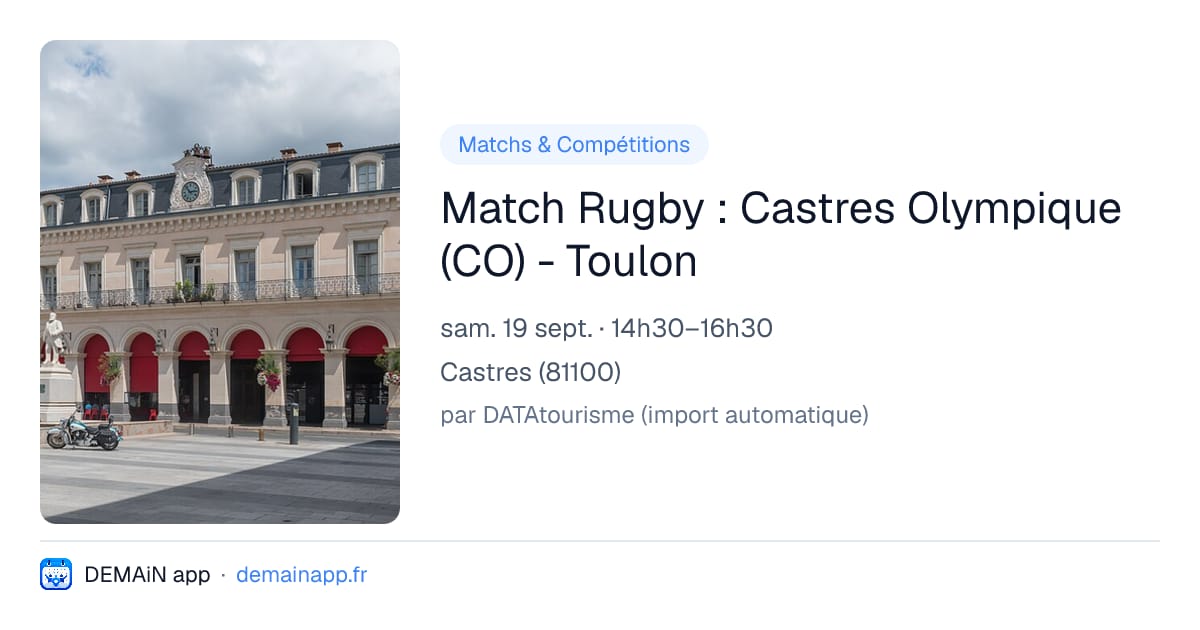 Match Rugby : Castres Olympique (CO) - Toulon — Castres