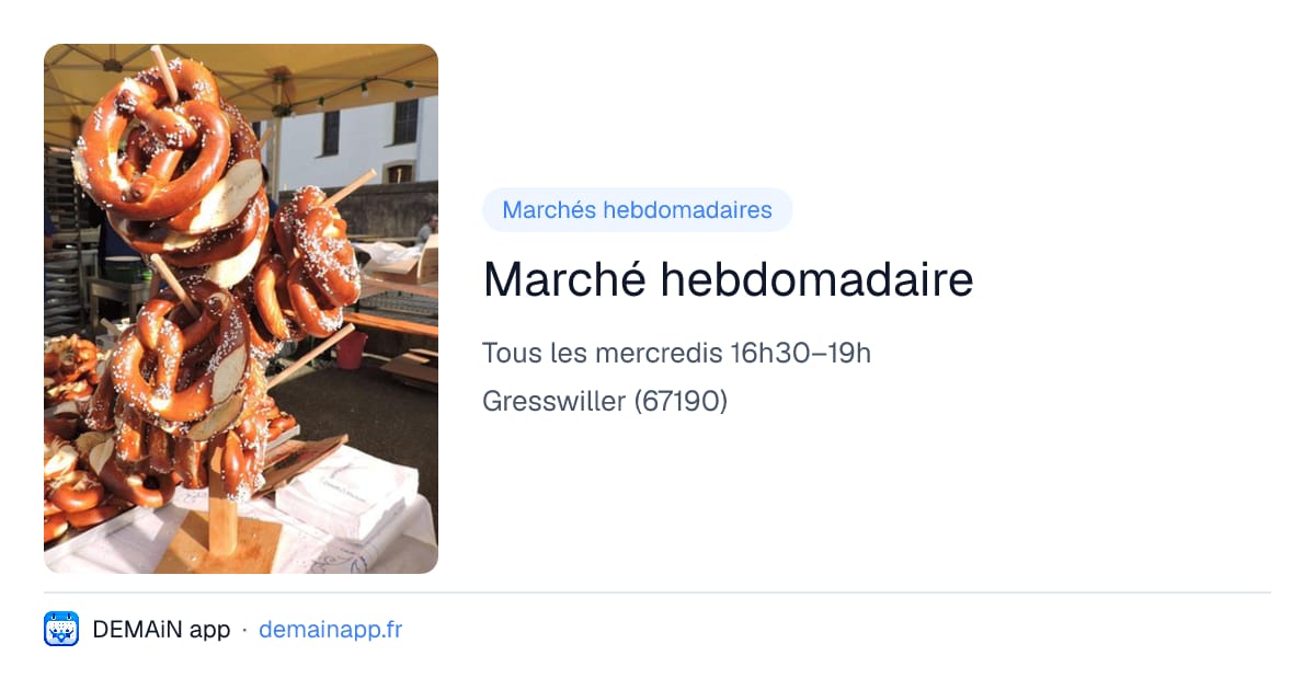 Marché hebdomadaire — Gresswiller