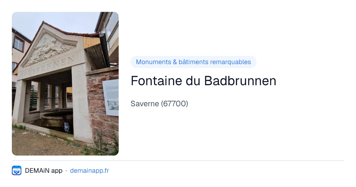 Fontaine du Badbrunnen — Saverne