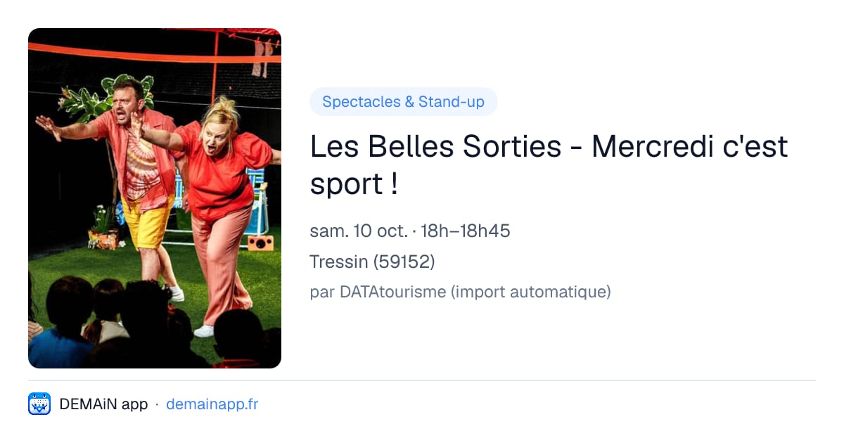 Les Belles Sorties - Mercredi c'est sport ! — Tressin