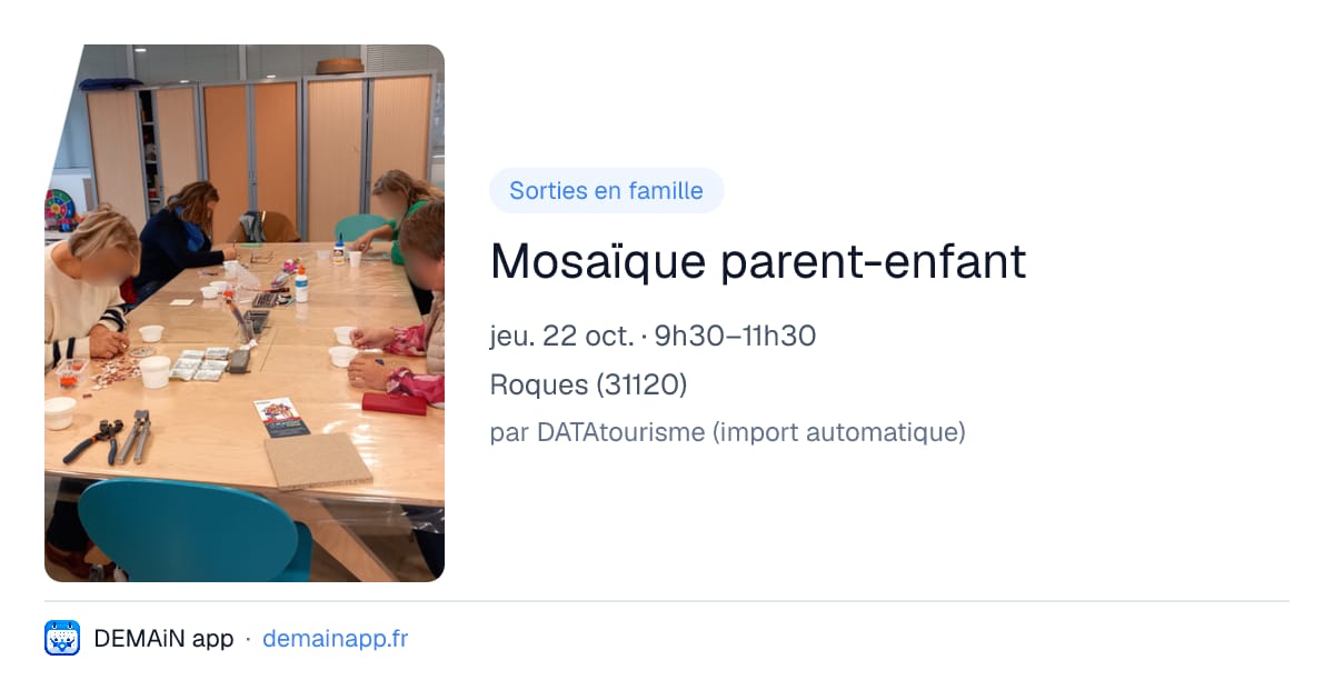Mosaïque parent-enfant — Roques