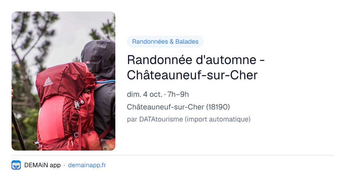 Randonnée d'automne - Châteauneuf-sur-Cher — Châteauneuf-sur-Cher