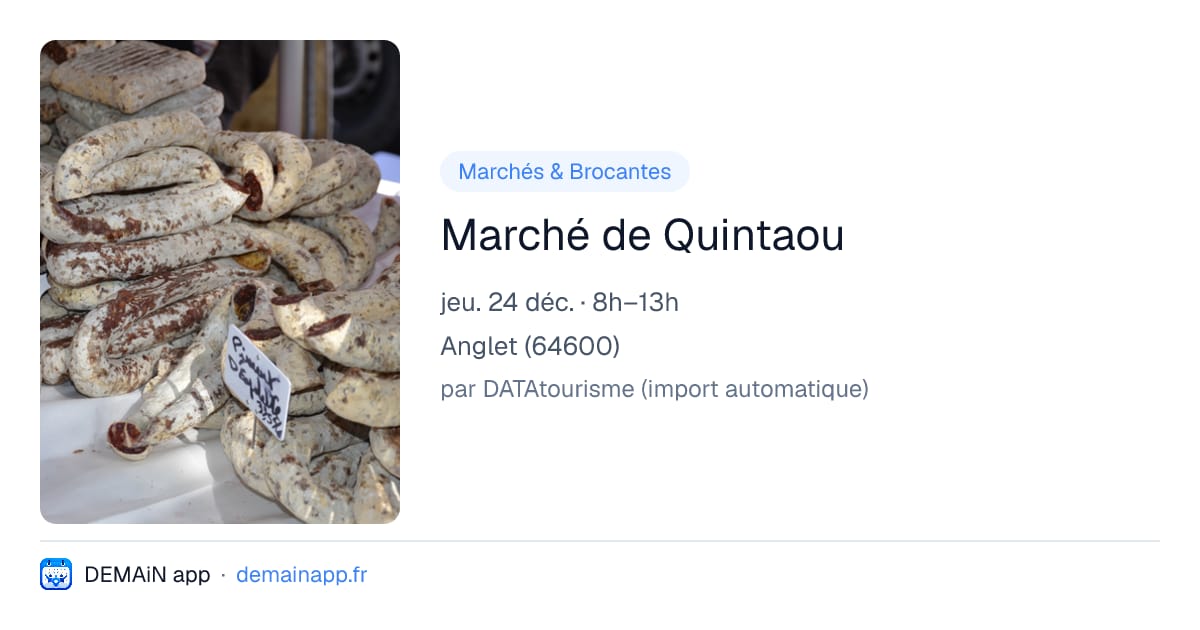 Marché de Quintaou — Anglet