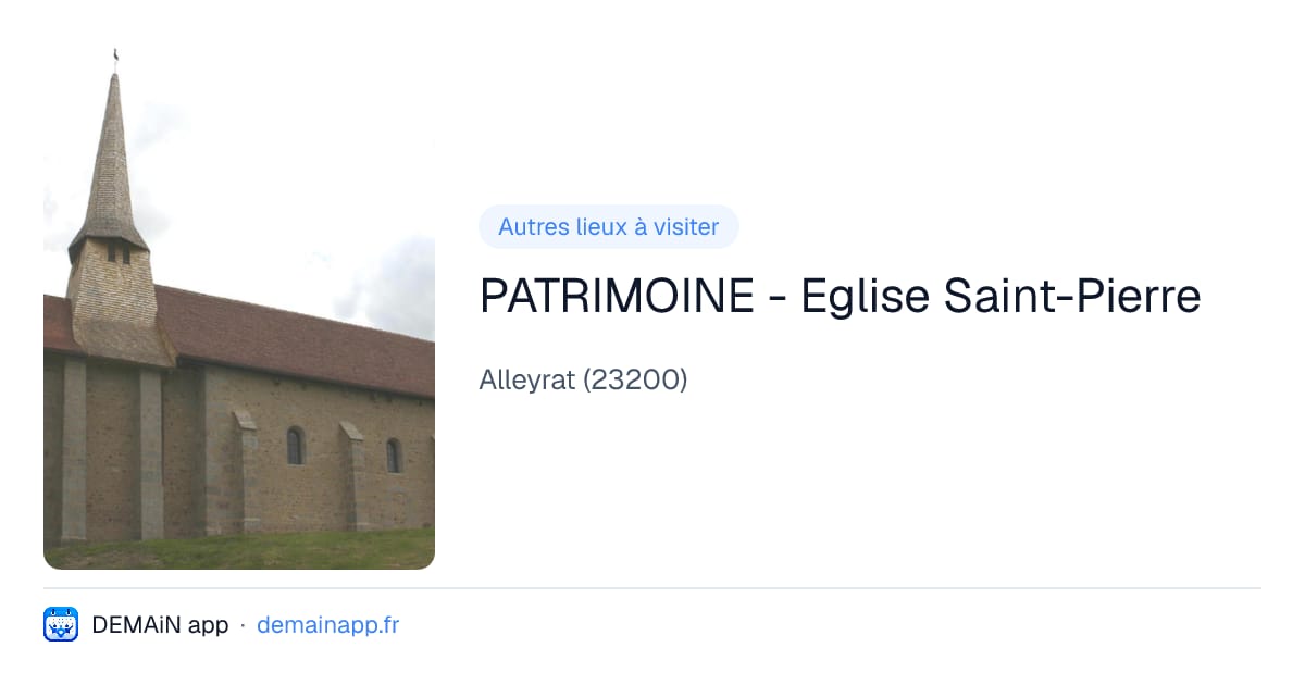 PATRIMOINE - Eglise Saint-Pierre — Alleyrat