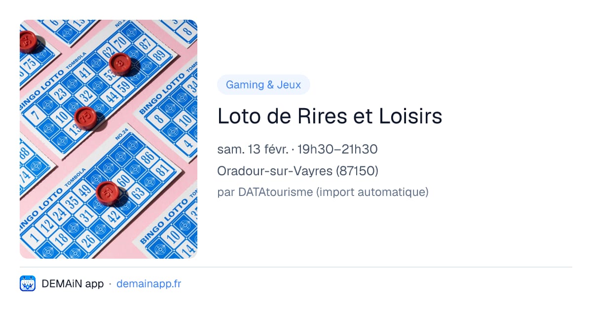 Loto de Rires et Loisirs — Oradour-sur-Vayres