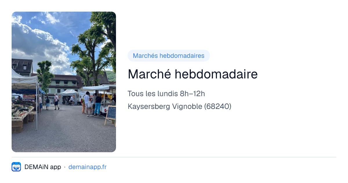Marché hebdomadaire — Kaysersberg Vignoble