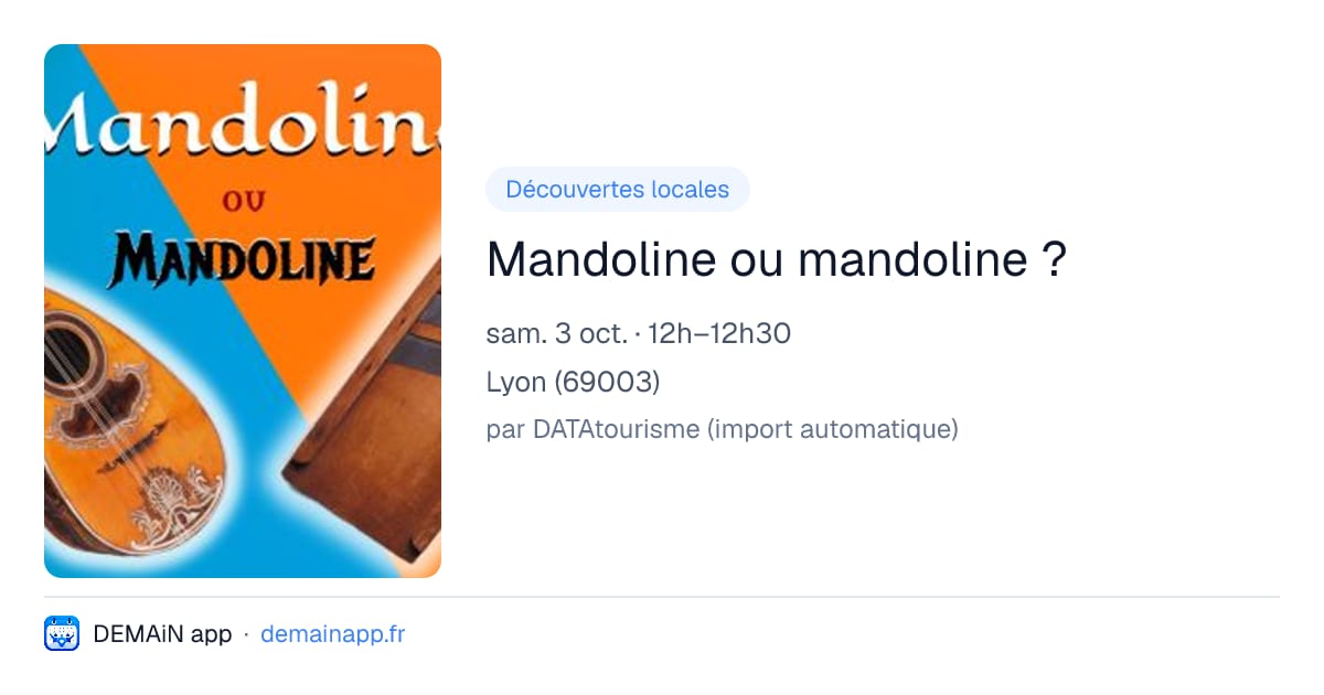 Mandoline ou mandoline ? — Lyon