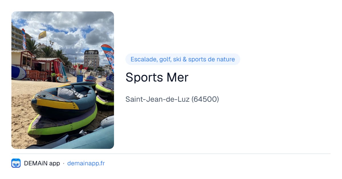 Sports Mer — Saint-Jean-de-Luz