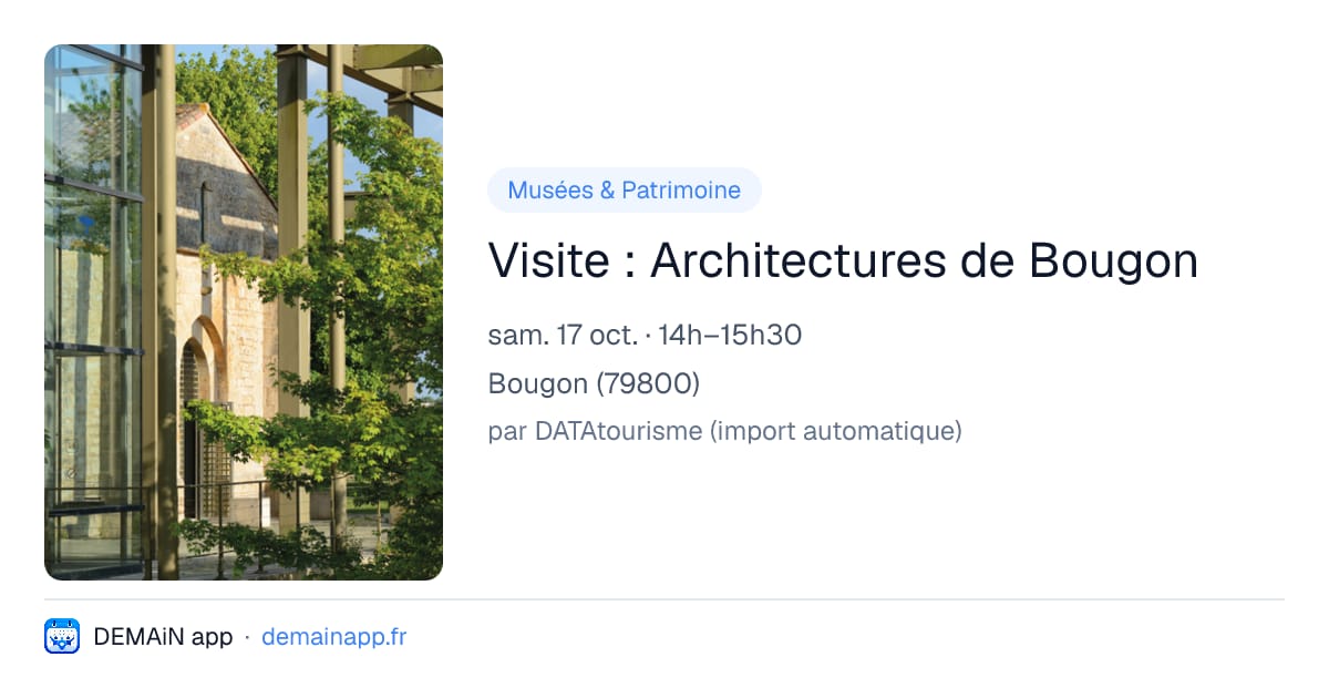 Visite : Architectures de Bougon — Bougon