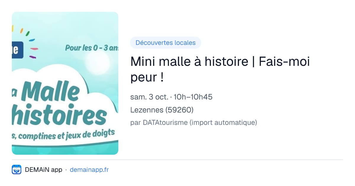 Mini malle à histoire | Fais-moi peur ! — Lezennes