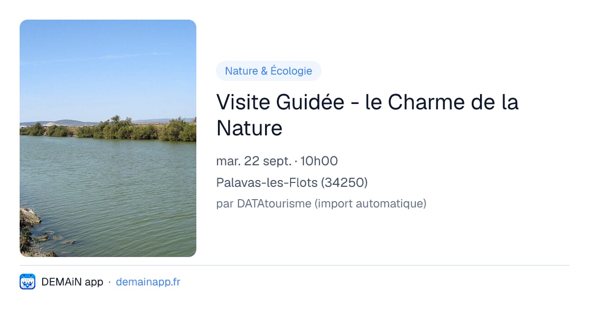 Visite Guidée - le Charme de la Nature — Palavas-les-Flots