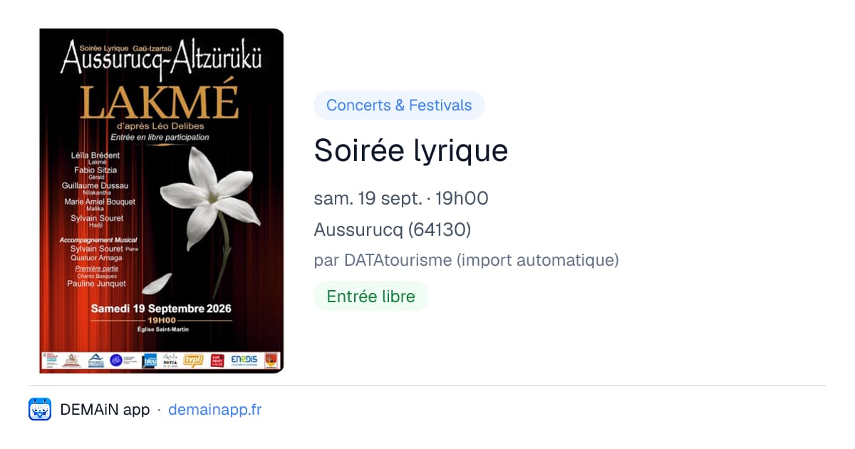 Soirée lyrique — Aussurucq