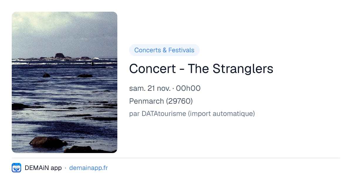 Concert - The Stranglers — Penmarch