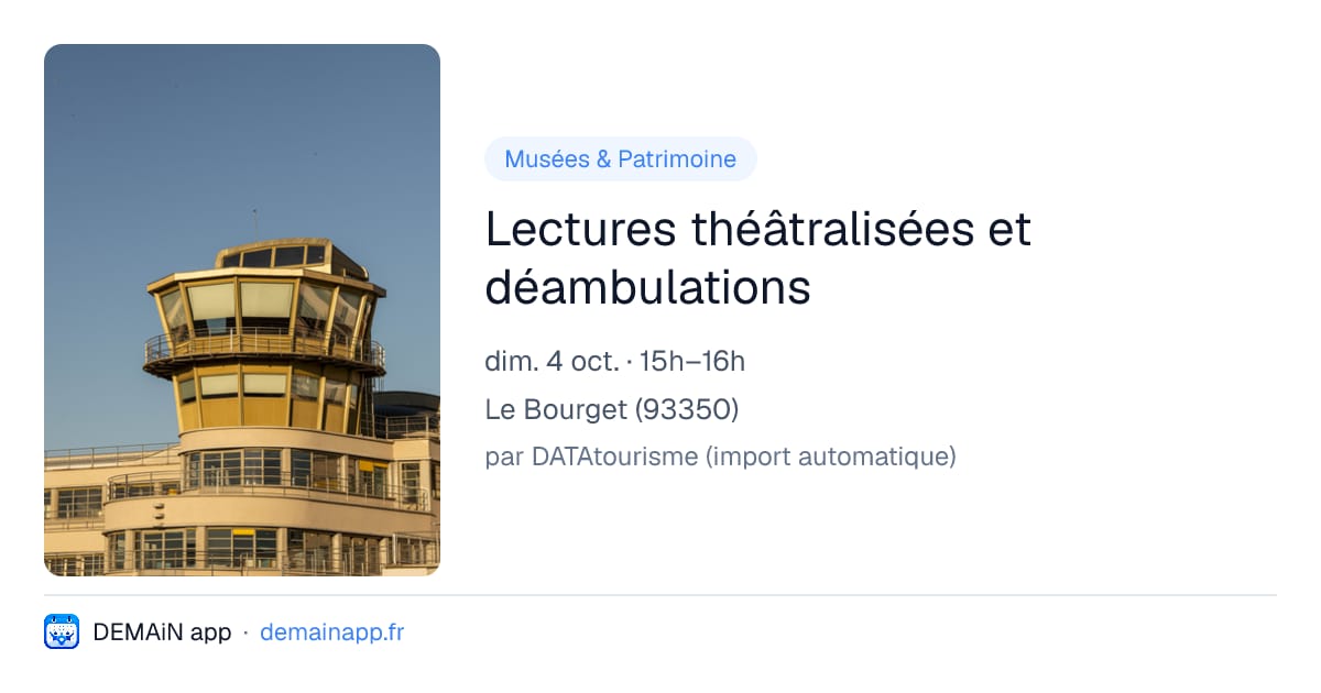 Lectures théâtralisées et déambulations — Le Bourget