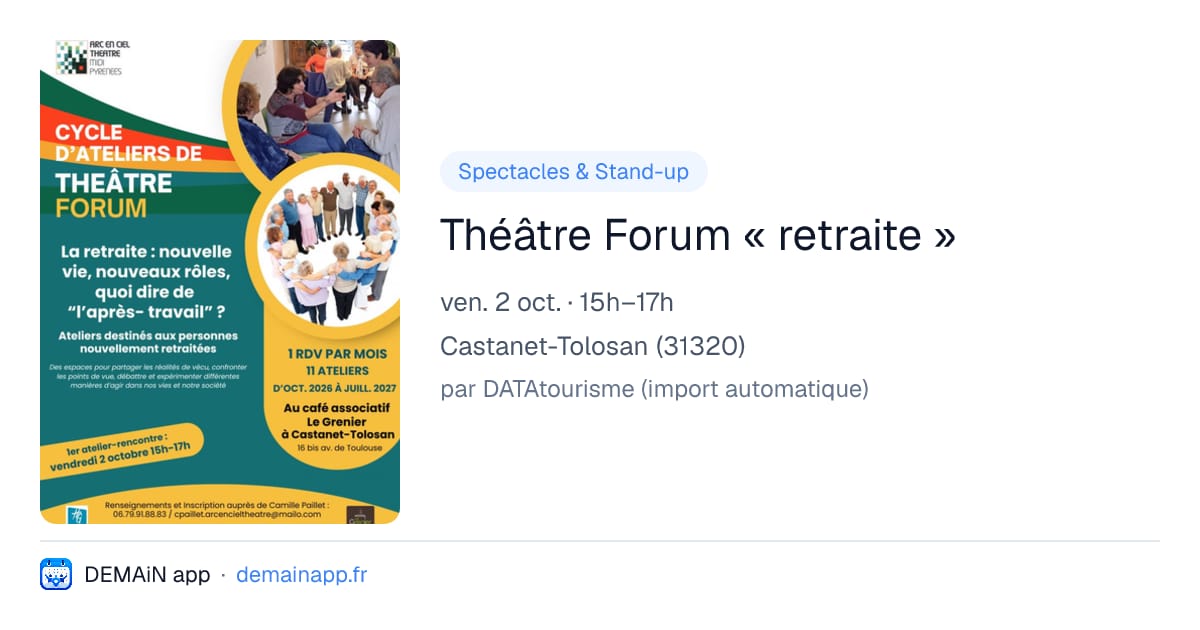 Théâtre Forum « retraite » — Castanet-Tolosan