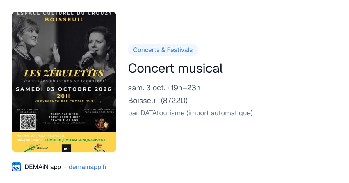 Concert musical — Boisseuil