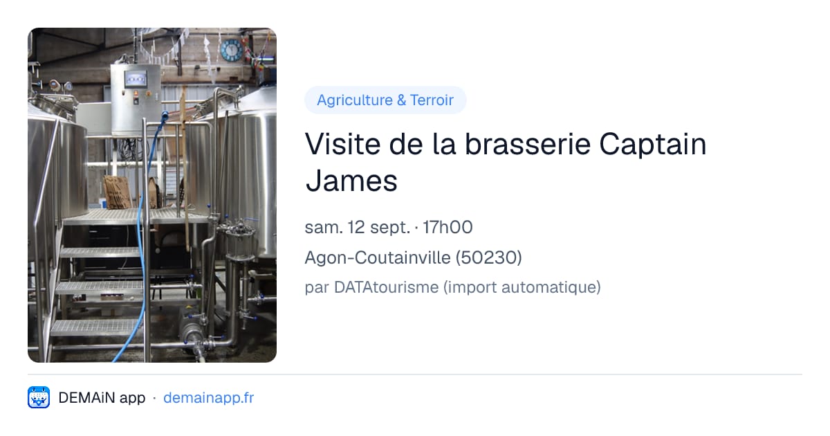 Visite de la brasserie Captain James — Agon-Coutainville