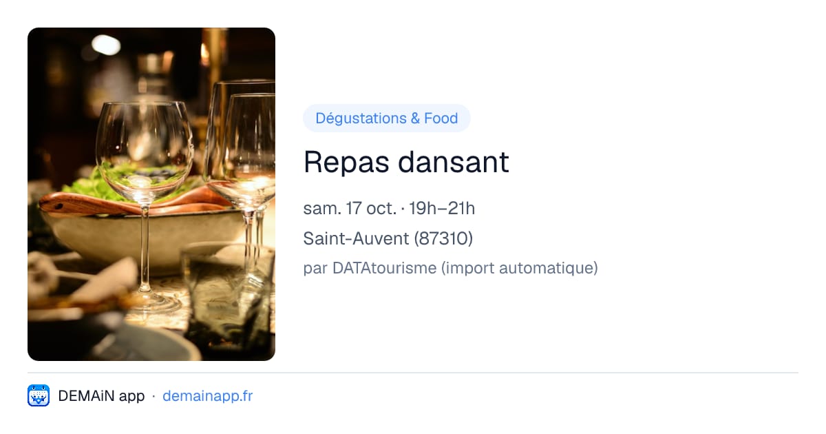 Repas dansant — Saint-Auvent