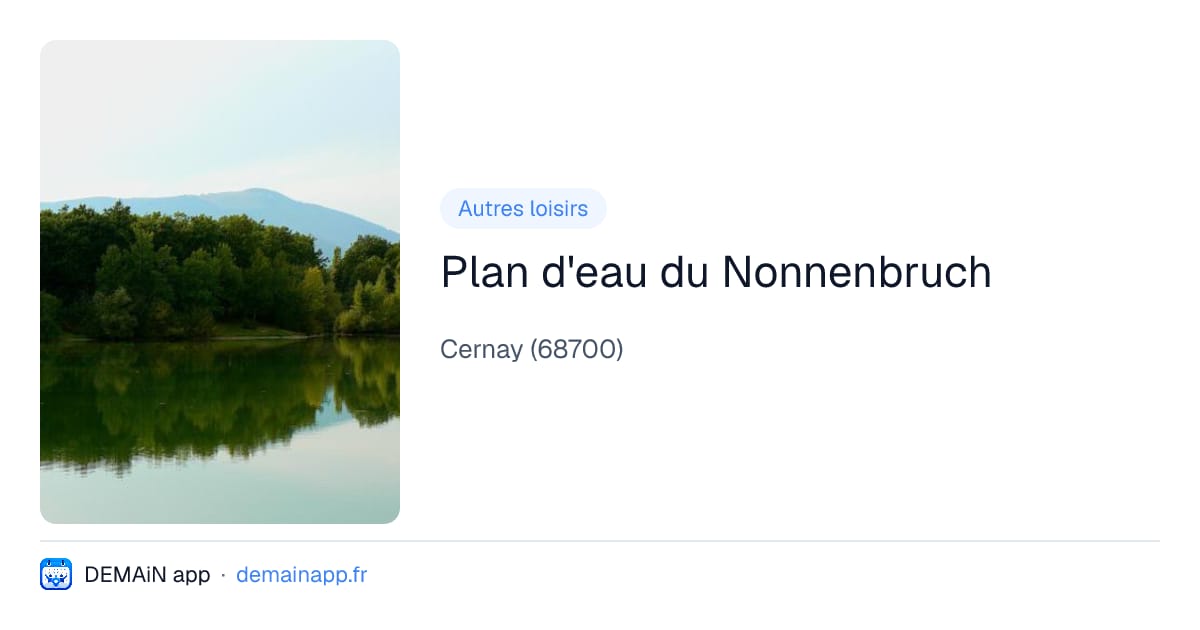 Plan d'eau du Nonnenbruch — Cernay
