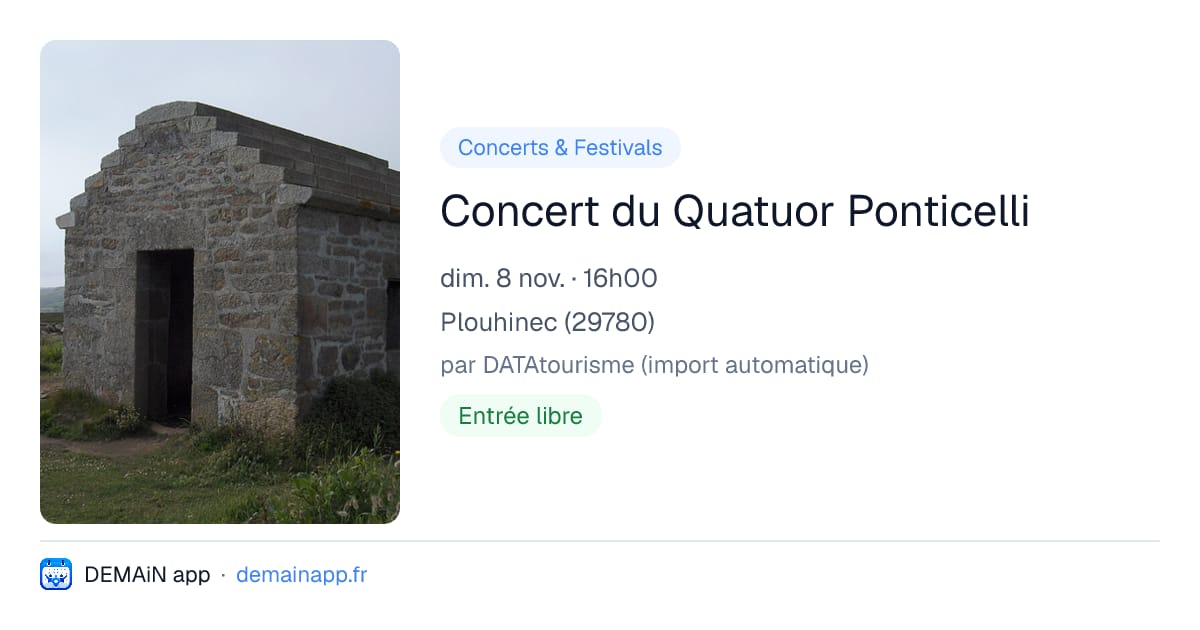Concert du Quatuor Ponticelli — Plouhinec