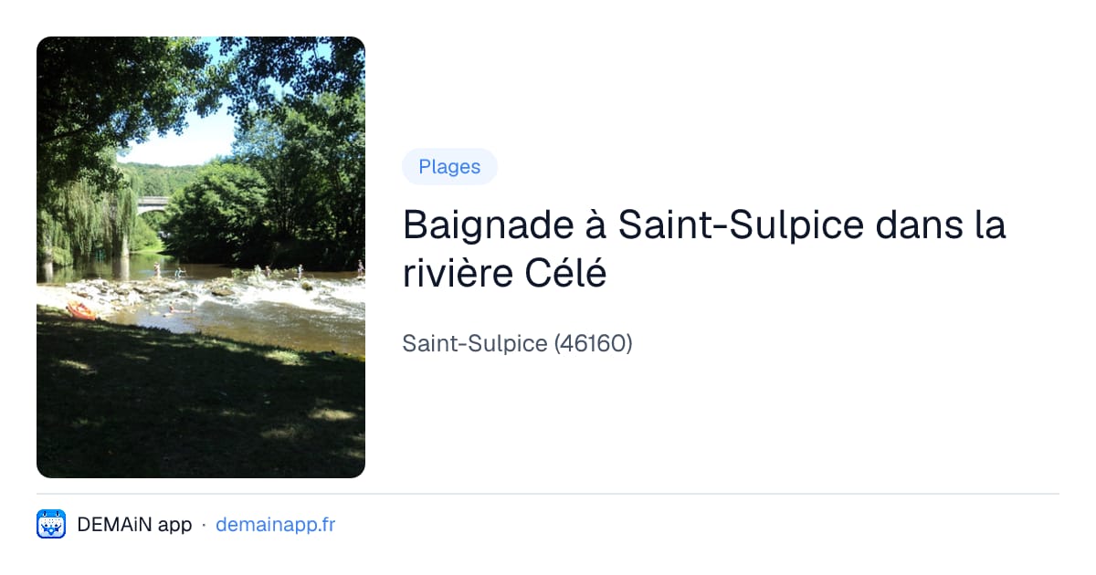 Baignade à Saint-Sulpice dans la rivière Célé — Saint-Sulpice