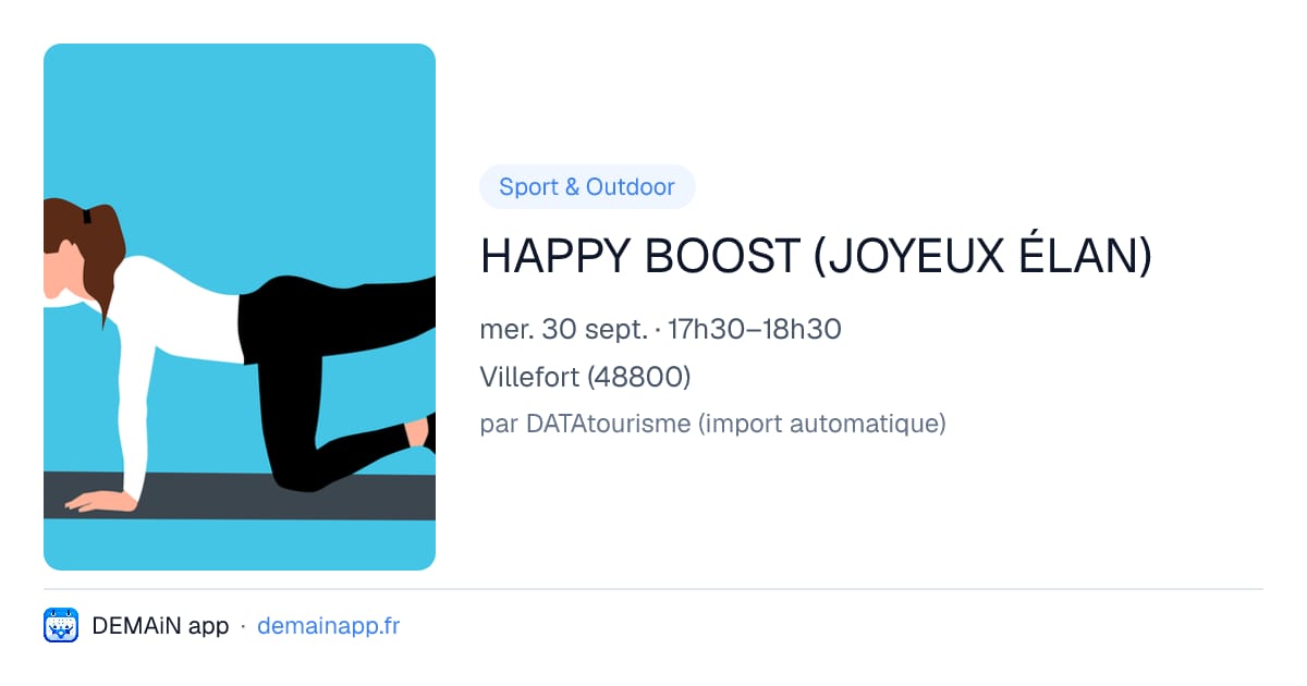 HAPPY BOOST (JOYEUX ÉLAN) — Villefort