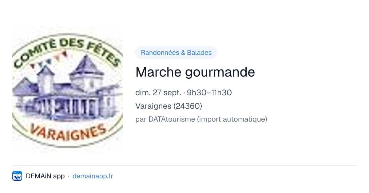 Marche gourmande — Varaignes