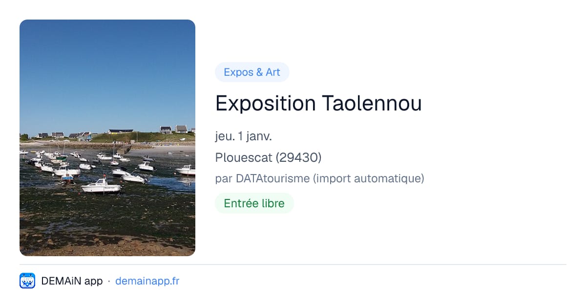 Exposition Taolennou — Plouescat
