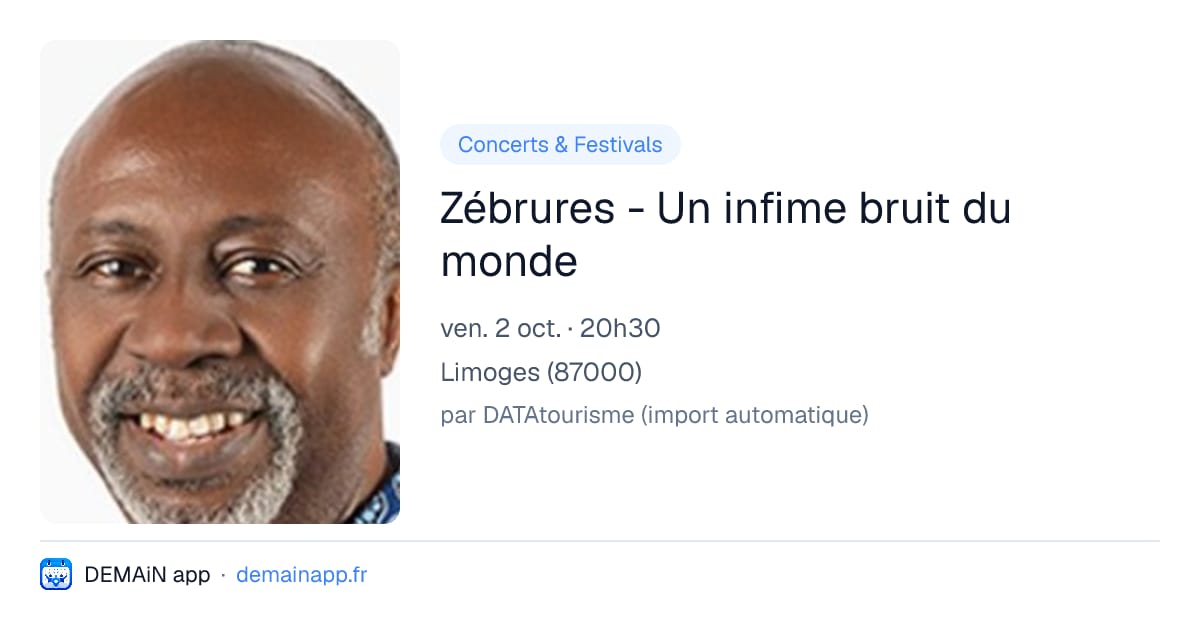 Zébrures - Un infime bruit du monde — Limoges