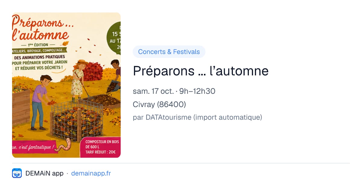 Préparons ... l’automne — Civray