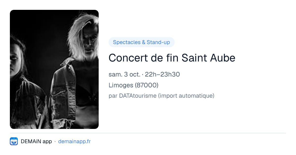 Concert de fin Saint Aube — Limoges