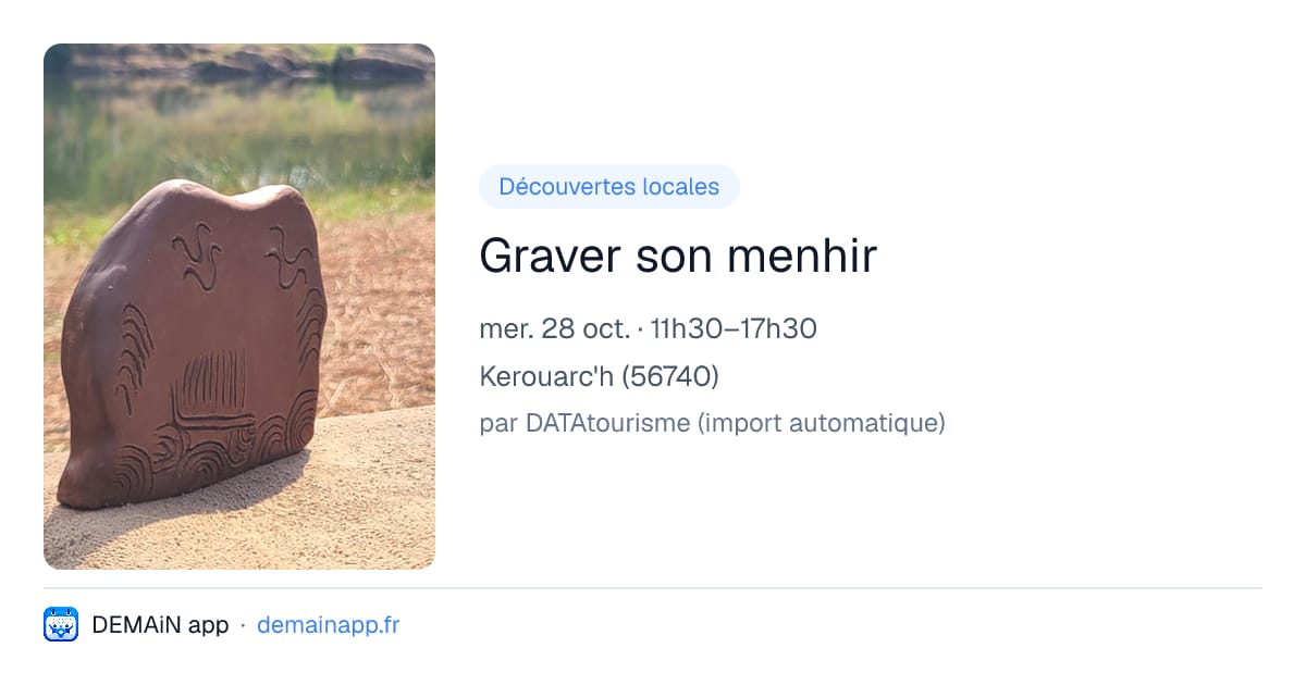 Graver son menhir — Kerouarc'h
