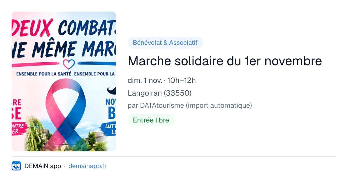 Marche solidaire du 1er novembre — Langoiran