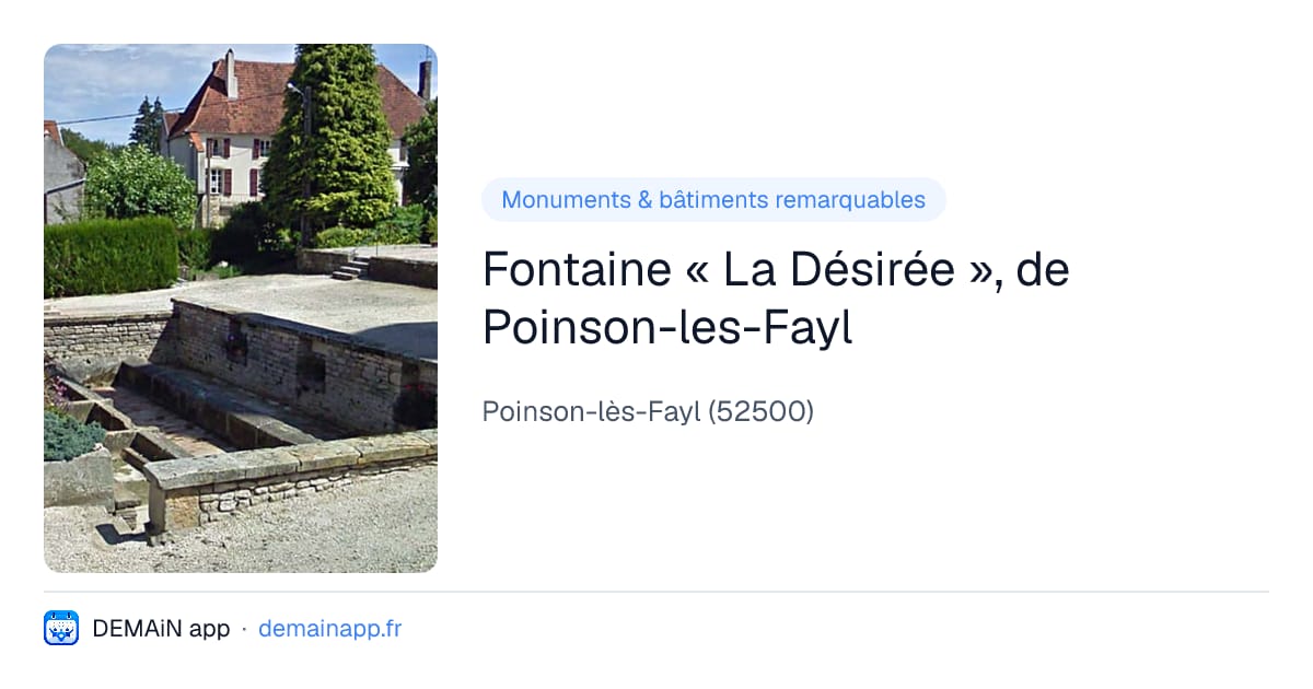 Fontaine « La Désirée », de Poinson-les-Fayl — Poinson-lès-Fayl
