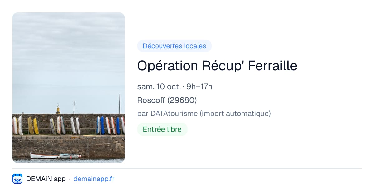 Opération Récup' Ferraille — Roscoff
