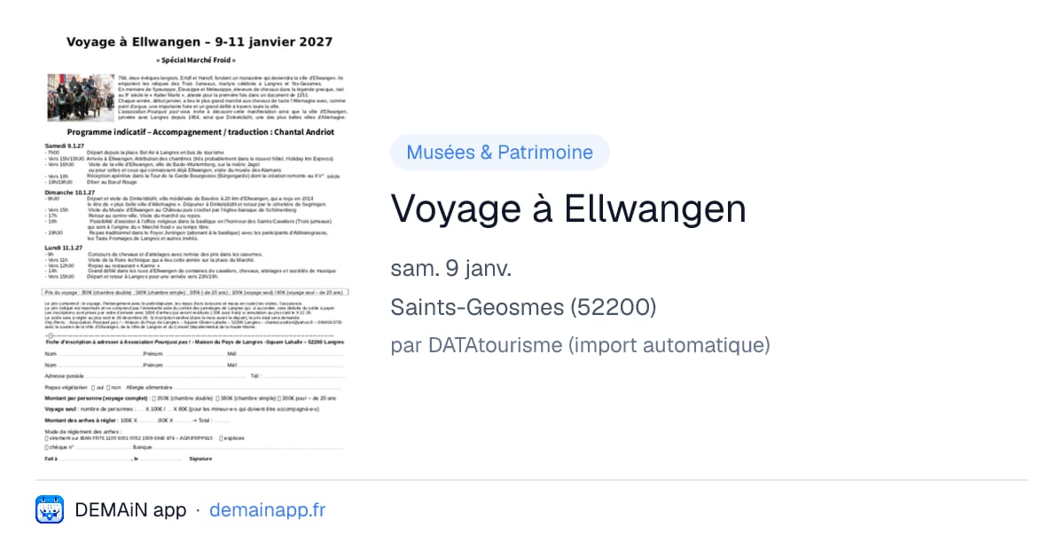 Voyage à Ellwangen — Saints-Geosmes