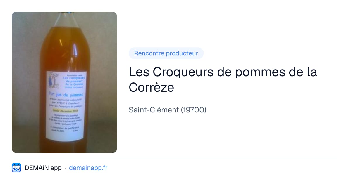Les Croqueurs de pommes de la Corrèze — Saint-Clément