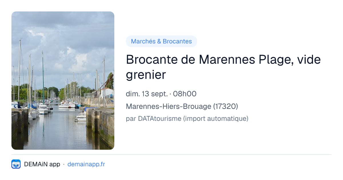 Brocante de Marennes Plage, vide grenier — Marennes-Hiers-Brouage