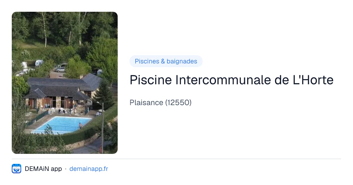 Piscine Intercommunale de L'Horte — Plaisance