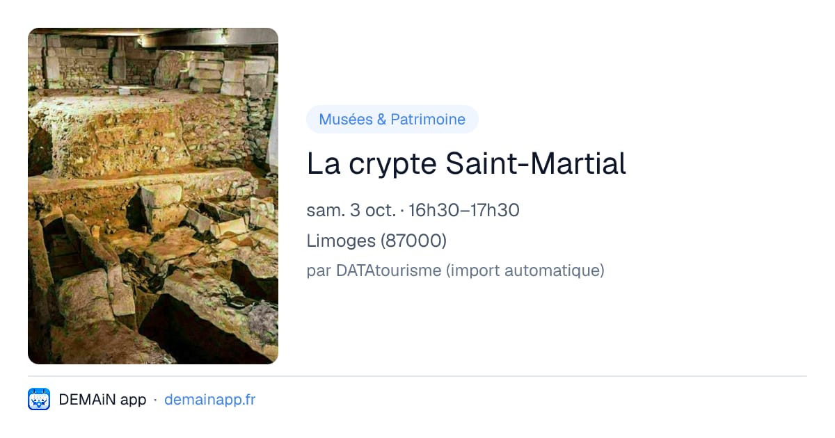 La crypte Saint-Martial — Limoges