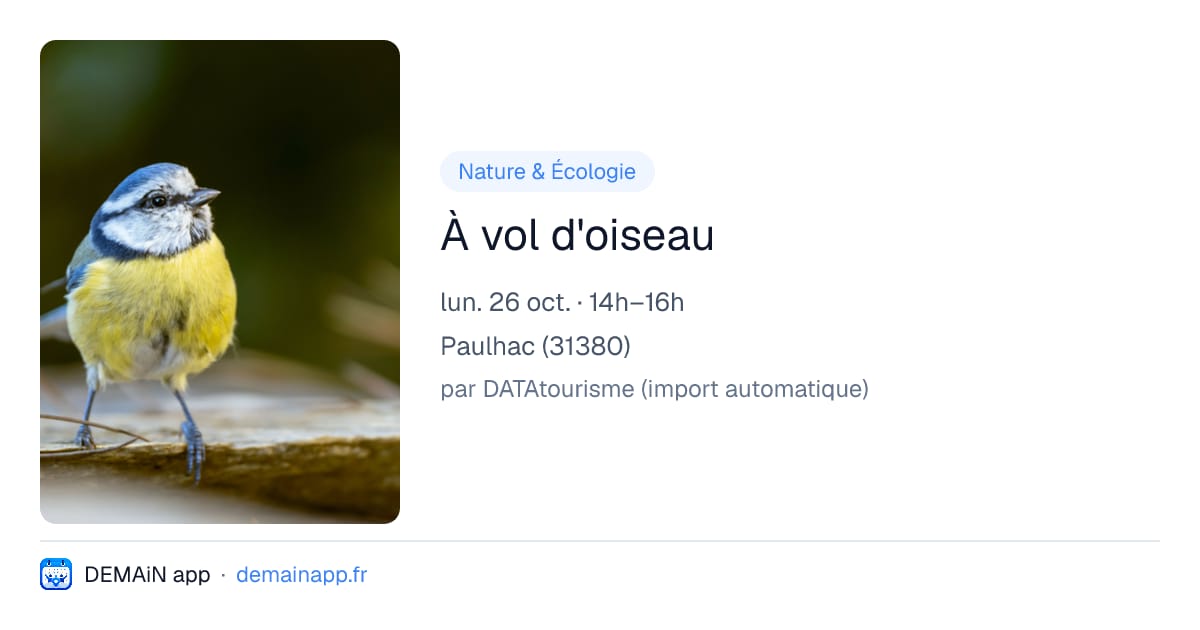 À vol d'oiseau — Paulhac