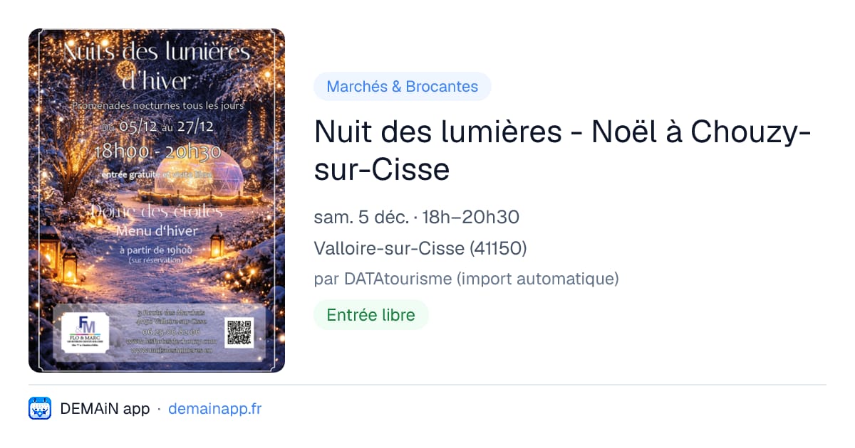 Nuit des lumières - Noël à Chouzy-sur-Cisse — Valloire-sur-Cisse