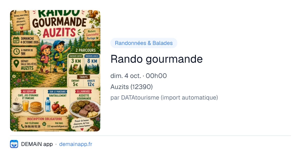 Rando gourmande — Auzits
