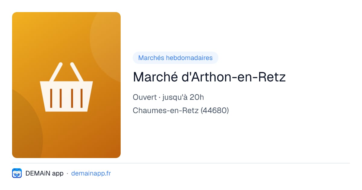 Marché d'Arthon-en-Retz — Chaumes-en-Retz