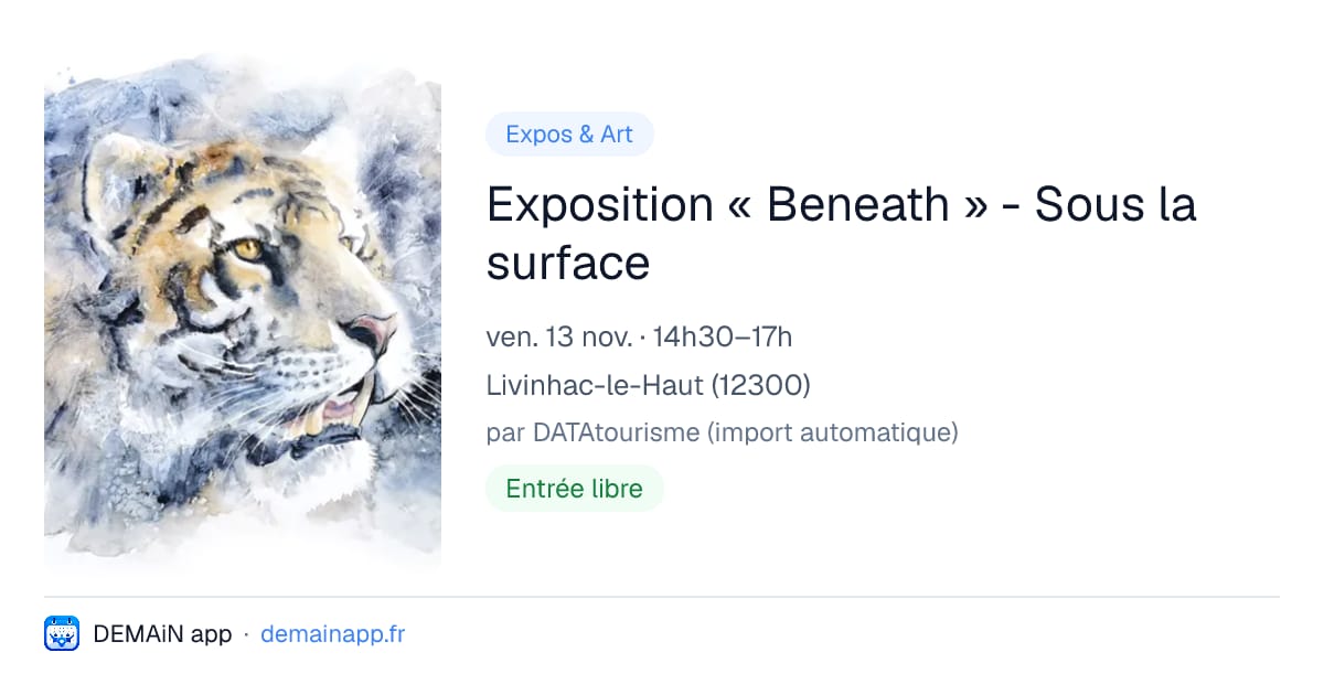 Exposition « Beneath » - Sous la surface — Livinhac-le-Haut