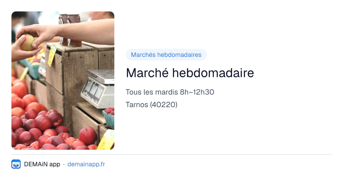 Marché hebdomadaire — Tarnos