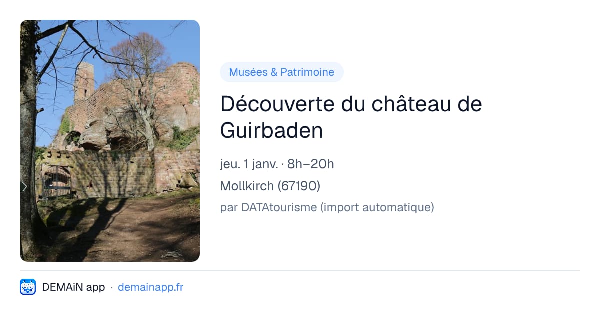 Découverte du château de Guirbaden — Mollkirch