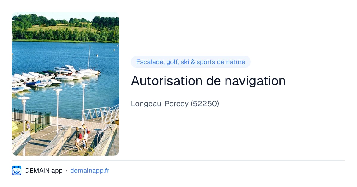 Autorisation de navigation — Longeau-Percey