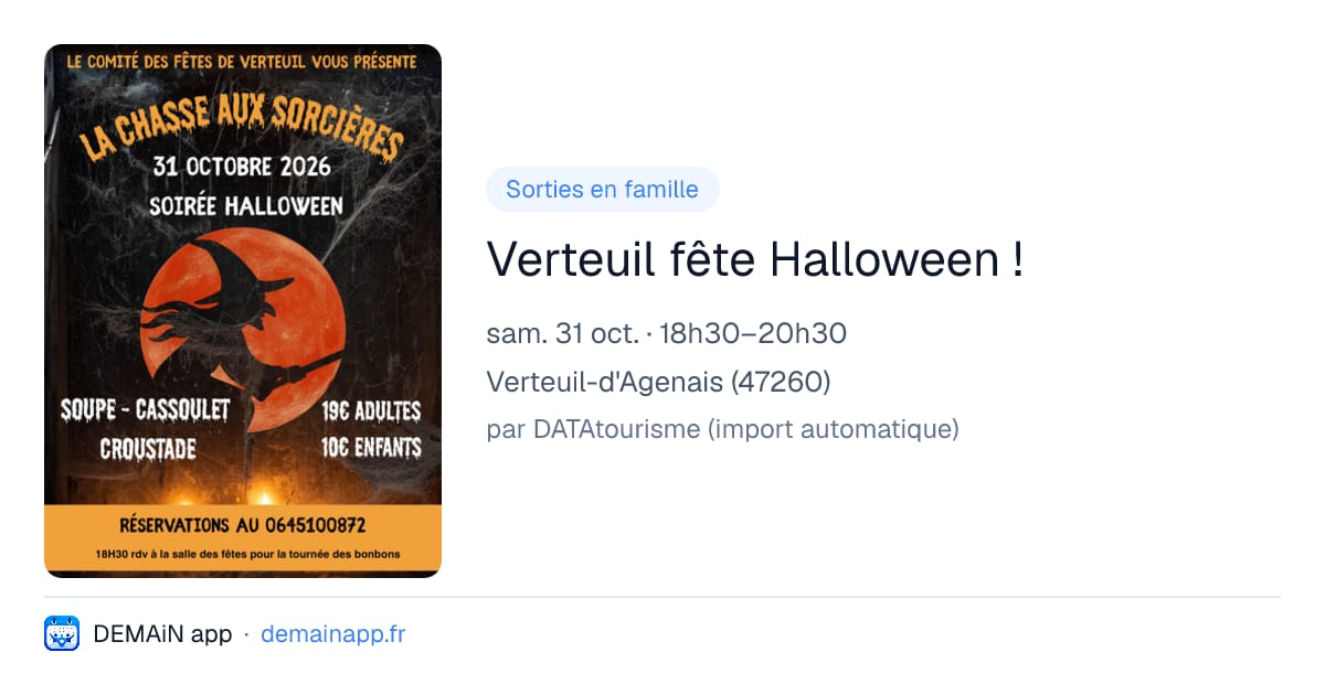 Verteuil fête Halloween ! — Verteuil-d'Agenais