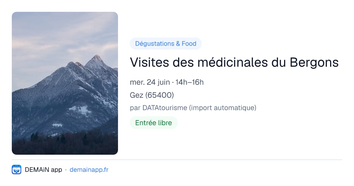 Visites des médicinales du Bergons — Gez